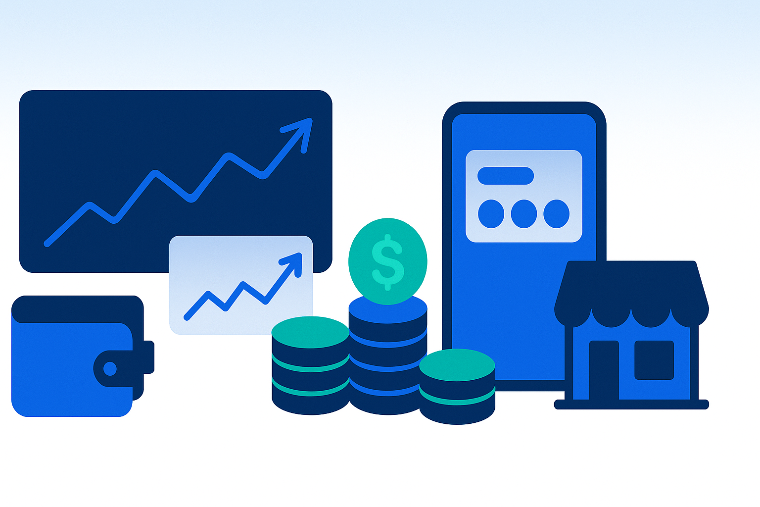 Dashboard de fidelidade ECASH — pontos, ticket médio e crescimento de receita